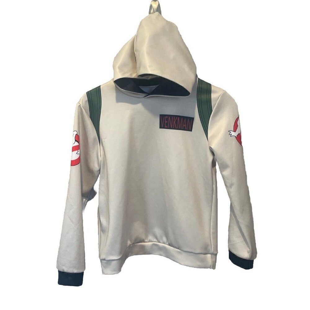 Ghostbusters Venkman Pull Over Hoodie Jacket Sweatshirt Youth Large Boys Costume
